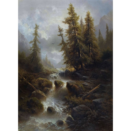 ALBERT RIEGER : Reissender Wildbach (DOBIASCHOFSKY AUKTIONEN AG)