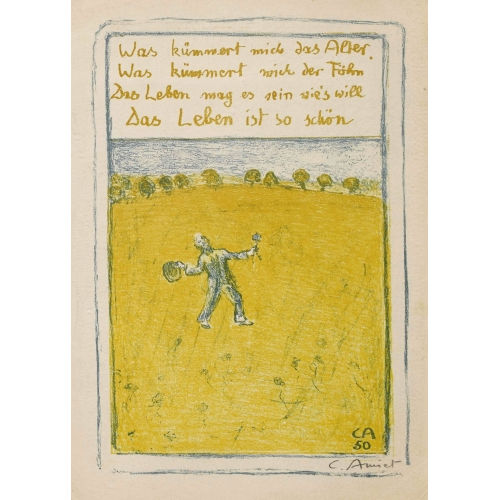 CUNO AMIET : 'Fr�hlicher Wanderer' (DOBIASCHOFSKY AUKTIONEN AG)