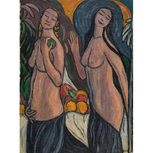 MARTHA WITTWER-GELPKE : Zwei Grazien (DOBIASCHOFSKY AUKTIONEN AG)