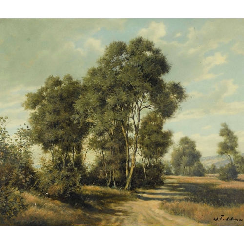 WALTER) FELBRA (EIGTL. FELLER-BRAND : Sonniger Weg mit B�umen (DOBIASCHOFSKY AUKTIONEN AG)