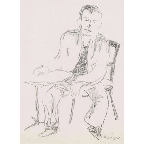ARNOLD BR�GGER : Sitzender Mann (DOBIASCHOFSKY AUKTIONEN AG)