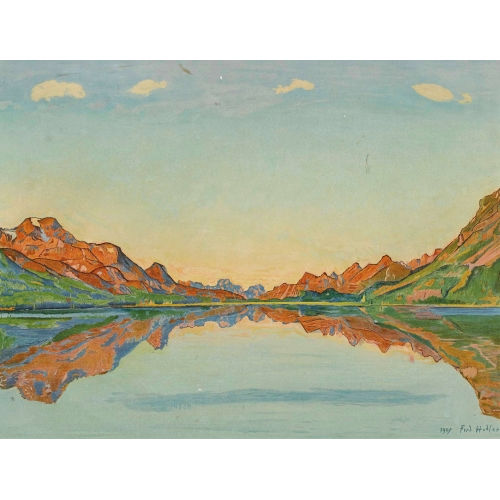 FERDINAND HODLER : 'Silvaplana im Herbst' (DOBIASCHOFSKY AUKTIONEN AG)