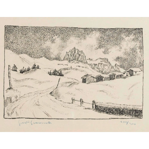 GIOVANNI GIACOMETTI : 'Maloja im Winter' (DOBIASCHOFSKY AUKTIONEN AG)