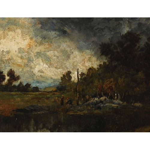 NARCISSE VIRGILE DIAZ DE LA PE�A : Reisigsammlerinnen im Wald von Fontainebleau (DOBIASCHOFSKY AUKTIONEN AG)