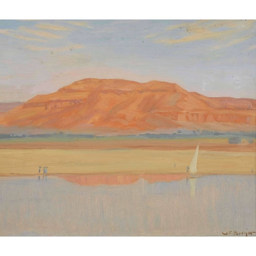 WILLY (EIGTL. WILHELM FRIEDRICH) BURGER : '�lskizze aus Luxor (Egypte)' (DOBIASCHOFSKY AUKTIONEN AG)