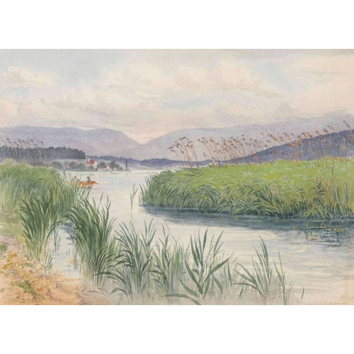 WILLY (EIGTL. WILHELM FRIEDRICH) BURGER : 'Ausfluss des Genfersees' (DOBIASCHOFSKY AUKTIONEN AG)