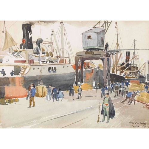 WILLY (EIGTL. WILHELM FRIEDRICH) BURGER : Der Hafen von Cadix (DOBIASCHOFSKY AUKTIONEN AG)