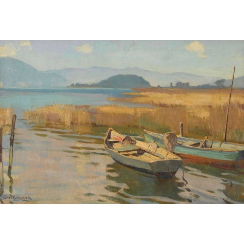 WILLY (EIGTL. WILHELM FRIEDRICH) BURGER : Uferpartie am Bielersee (DOBIASCHOFSKY AUKTIONEN AG)