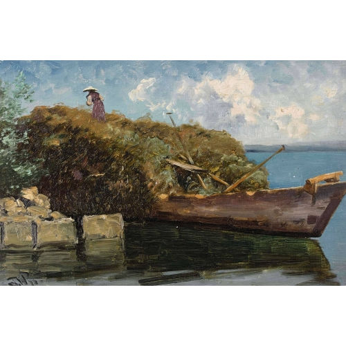 JOSEF WOPFNER : Heuboot am Chiemsee (DOBIASCHOFSKY AUKTIONEN AG)
