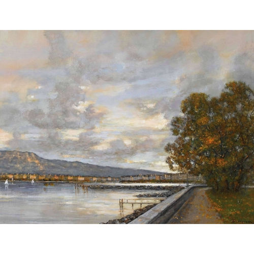 ROGER DELAPIERRE : 'Vue de la Perle du Lac' (DOBIASCHOFSKY AUKTIONEN AG)