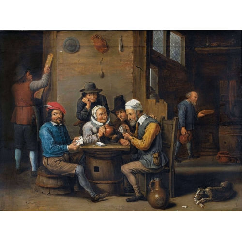 DAVID II TENIERS : Schenkeninterieur mit Kartenspielern (DOBIASCHOFSKY AUKTIONEN AG)