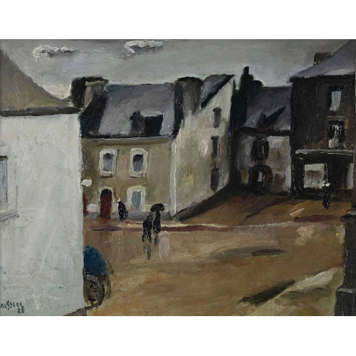 �MILE BRESSLER : Stadtpartie im Regen (DOBIASCHOFSKY AUKTIONEN AG)