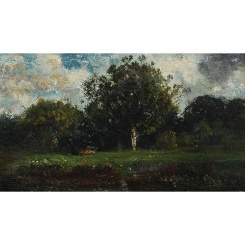 GIUSEPPE PALIZZI : Landschaft am Waldrand mit weidenden K�hen (DOBIASCHOFSKY AUKTIONEN AG)