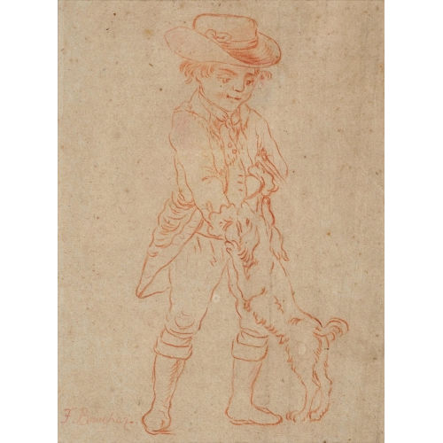 FRAN�OIS BOUCHER : Junge mit Hund (DOBIASCHOFSKY AUKTIONEN AG)