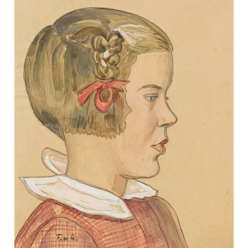FRAN�OIS DE RIBAUPIERRE : Schulterbildnis eines M�dchens im Profil (DOBIASCHOFSKY AUKTIONEN AG)