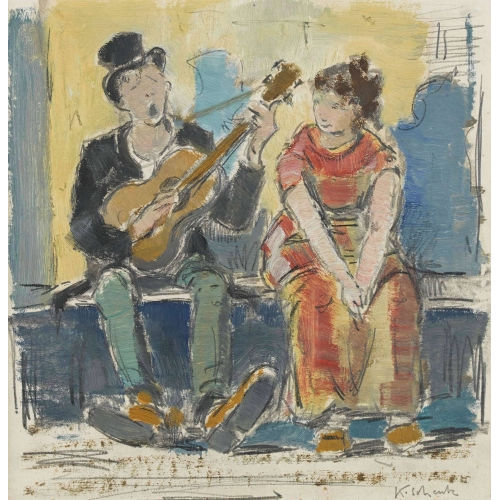 KARL SCHENK : Der Gitarrist und die Dame (DOBIASCHOFSKY AUKTIONEN AG)