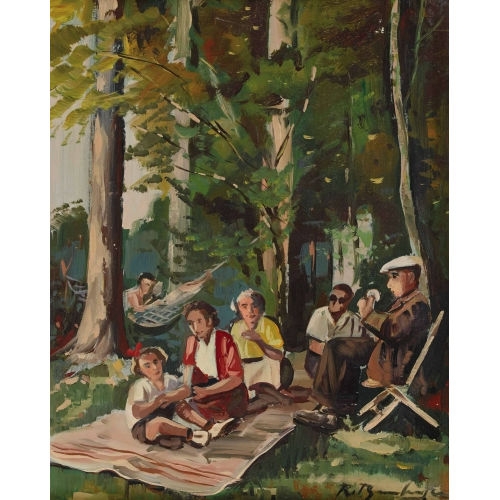 ROBERT BAUMBERGER : Picknick im Freien (DOBIASCHOFSKY AUKTIONEN AG)