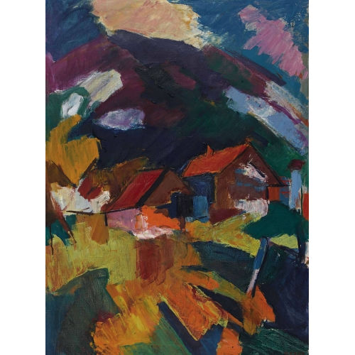 MARTIN PETER FL�CK : Expressive Landschaft bei Schwanden (DOBIASCHOFSKY AUKTIONEN AG)