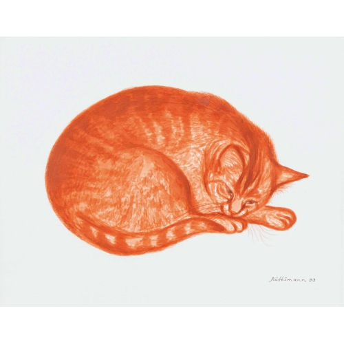 HANS R�TTIMANN : Liegende Katze (DOBIASCHOFSKY AUKTIONEN AG)