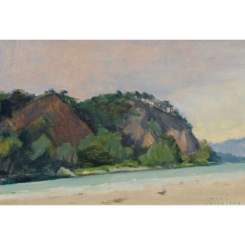 G�RARD DE PAL�ZIEUX : 'Bord du Rh�ne � Finges' (DOBIASCHOFSKY AUKTIONEN AG)