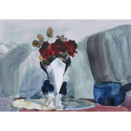 ALBERT CHAVAZ : Nature morte au bouquet de fleurs (DOBIASCHOFSKY AUKTIONEN AG)
