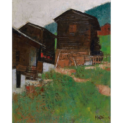 WALTER MAFLI : Walliser Stadel bei Verbier (DOBIASCHOFSKY AUKTIONEN AG)