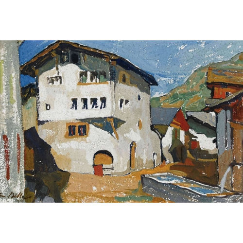 EDMOND BILLE : 'Coin de village (Tourtemagne)' (DOBIASCHOFSKY AUKTIONEN AG)