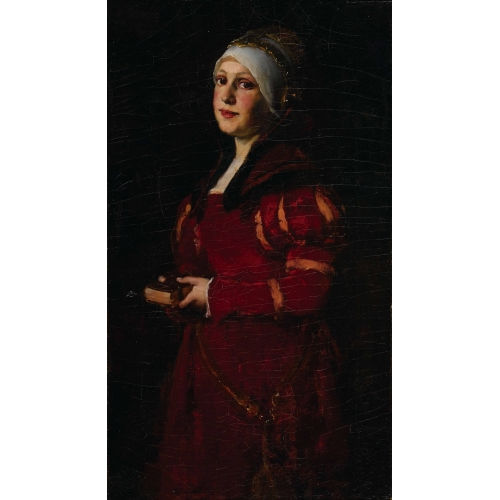 PAUL (EIGTL. L�O-PAUL-SAMUEL) ROBERT : Schauspielerin in rotem Kost�m (DOBIASCHOFSKY AUKTIONEN AG)