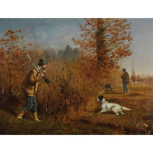 HENRI-GERMAIN LACOMBE : Les chasseurs et leurs chiens (DOBIASCHOFSKY AUKTIONEN AG)