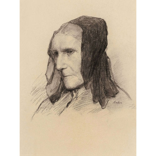 ALBERT ANKER : Alte Frau mit Haube (DOBIASCHOFSKY AUKTIONEN AG)