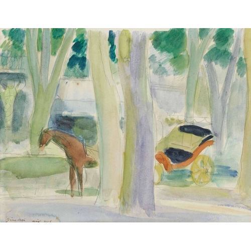 WILHELM GIMMI : 'La voiture, Aix-en-Provence' (DOBIASCHOFSKY AUKTIONEN AG)