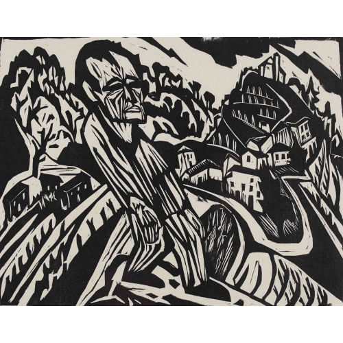 HERMANN SCHERER : 'Figur in Landschaft' (DOBIASCHOFSKY AUKTIONEN AG)