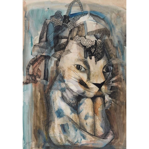 LOTTI KRAUSS : Katzenfrau (DOBIASCHOFSKY AUKTIONEN AG)