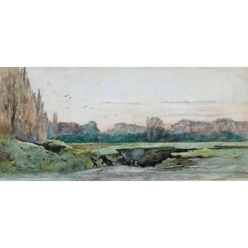 PAUL BOUVIER : 'Les groisi�res, Colombier' (DOBIASCHOFSKY AUKTIONEN AG)