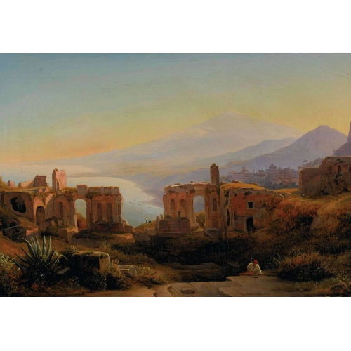 JOHANN RUDOLF B�HLMANN : 'Veduta di Taormina' (DOBIASCHOFSKY AUKTIONEN AG)