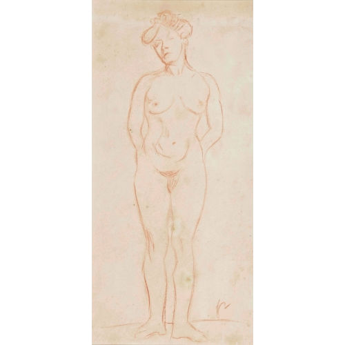 F�LIX VALLOTTON : Nu debout en face (DOBIASCHOFSKY AUKTIONEN AG)