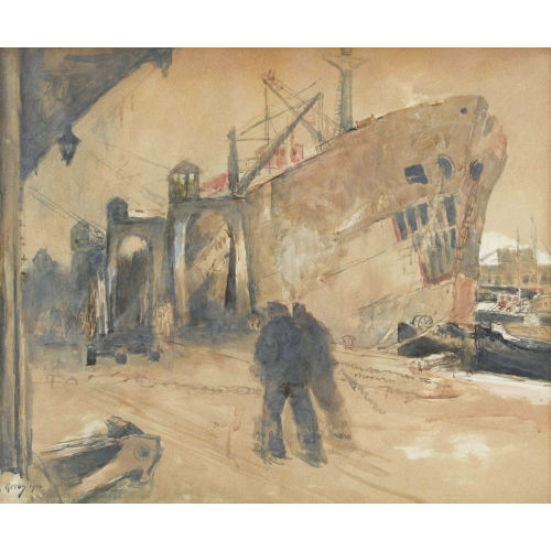 WALTER KREBS : Hafenpartie (DOBIASCHOFSKY AUKTIONEN AG)