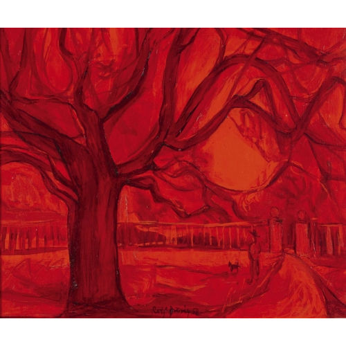 ROLF D�RIG : Parklandschaft in Rot (DOBIASCHOFSKY AUKTIONEN AG)