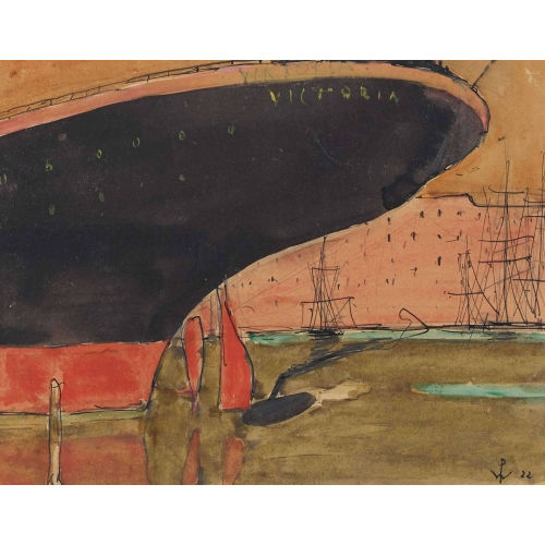 WALTER PLATTNER : Im Hafen (DOBIASCHOFSKY AUKTIONEN AG)