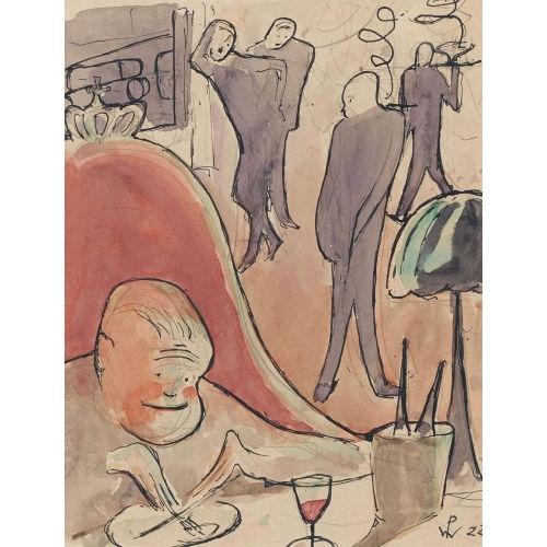 WALTER PLATTNER : Im Restaurant (DOBIASCHOFSKY AUKTIONEN AG)