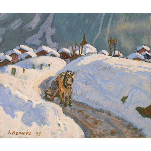 ERICH HERM�S : Winterlandschaft im Abendlicht (DOBIASCHOFSKY AUKTIONEN AG)