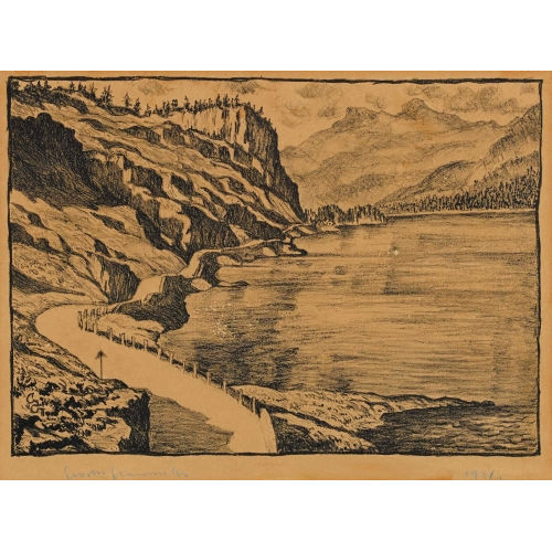 GIOVANNI GIACOMETTI : 'Blick von Maloja auf den Silsersee' (DOBIASCHOFSKY AUKTIONEN AG)