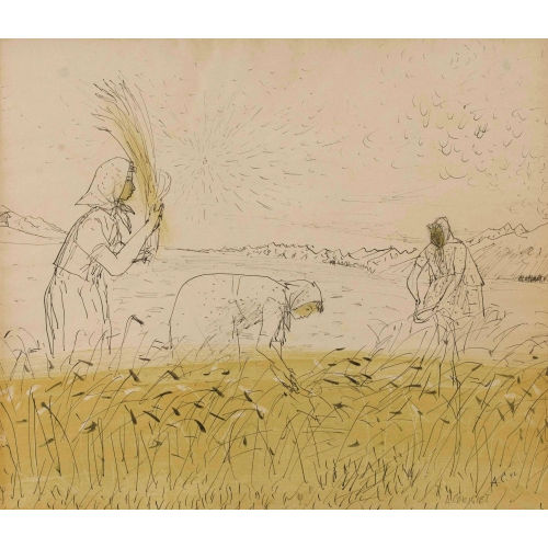 ALOIS CARIGIET : Frauen bei der Ernte (DOBIASCHOFSKY AUKTIONEN AG)