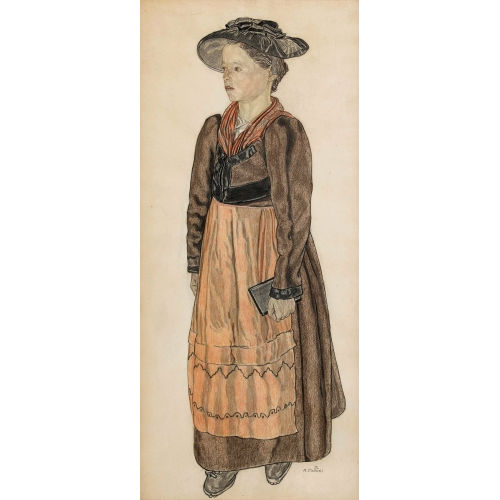 RAPHY DALL�VES : Jeune valaisanne en costume traditionel (DOBIASCHOFSKY AUKTIONEN AG)