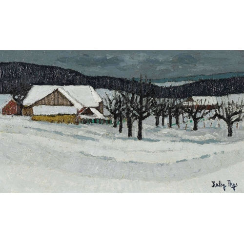 KATHY (EIGTL. THYS-BILL THYS : Winterlandschaft mit Hof (DOBIASCHOFSKY AUKTIONEN AG)