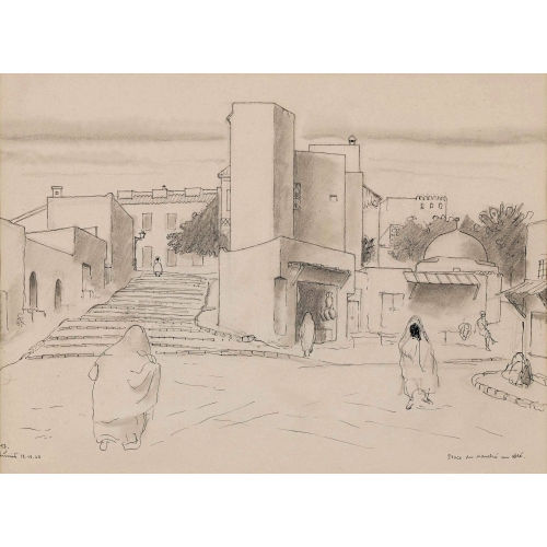 NIKLAUS STOECKLIN : 'Place du march� au bl�' (DOBIASCHOFSKY AUKTIONEN AG)