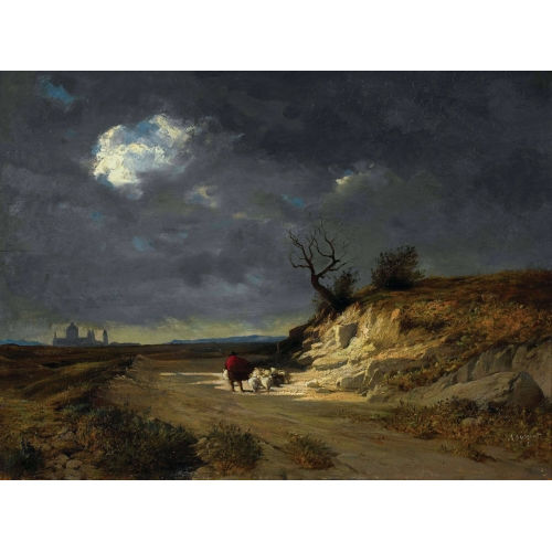 ALFRED DU MONT : Weite Gewitterlandschaft (DOBIASCHOFSKY AUKTIONEN AG)