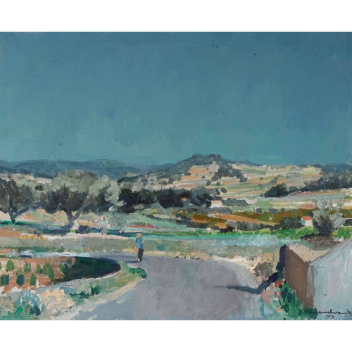 ALBERT NEUENSCHWANDER : S�dliche Landschaft mit Olivenb�umen (DOBIASCHOFSKY AUKTIONEN AG)