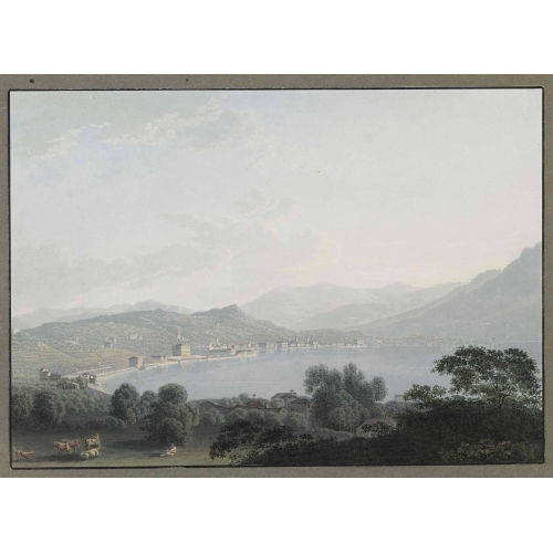 JOHANN JAKOB WETZEL : 'Lugano vis-�-vis du San Salvador' (DOBIASCHOFSKY AUKTIONEN AG)