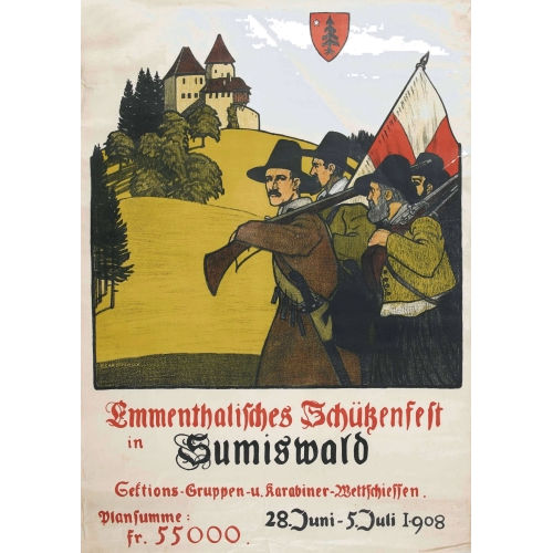 EMIL CARDINAUX : 'Emmentalisches Sch�tzenfest in Sumiswald 1908' (DOBIASCHOFSKY AUKTIONEN AG)